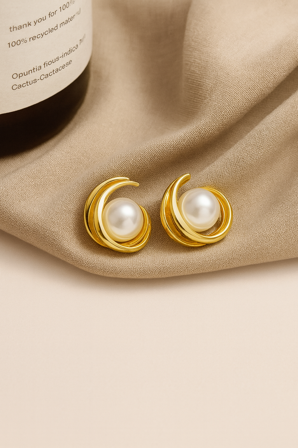 Korean Style Pearl Halo Studs