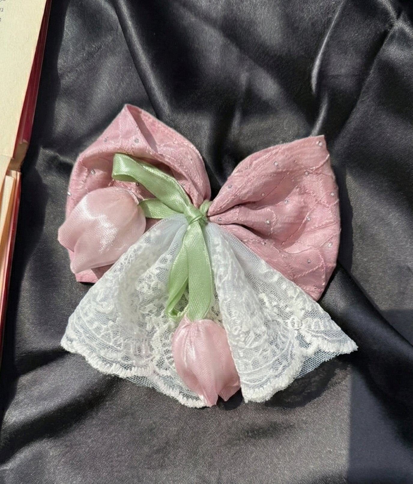 Secret Garden Light Pink Tulip Bow