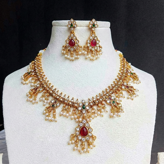 Maharani Green Emerald Haram Combo