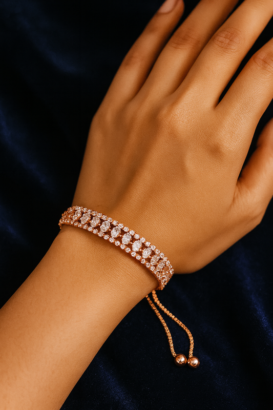 Rose Gold Marquise Bracelet