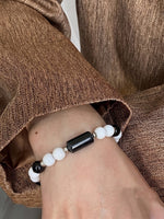 The Tuxedo Twist Ceramic Barrel Charm
