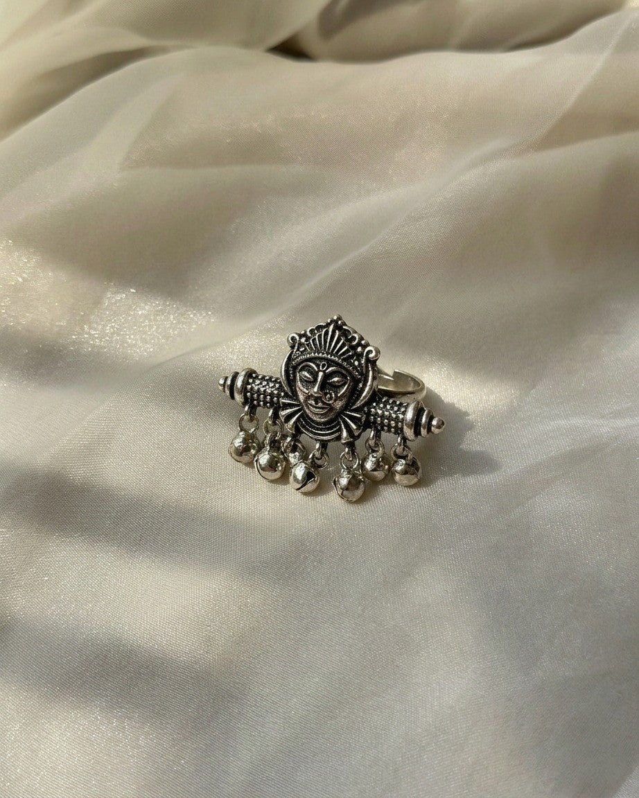 Devi Oxidized Statement Ring