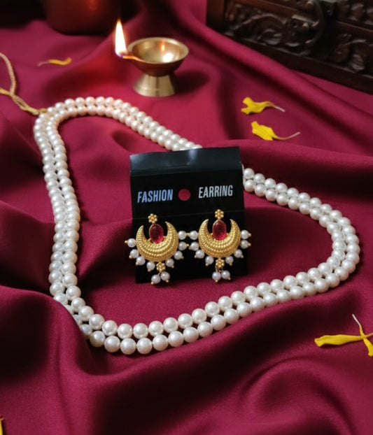 Ruby Crescent Chandbali