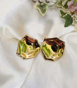 The Golden Origami Prism Studs