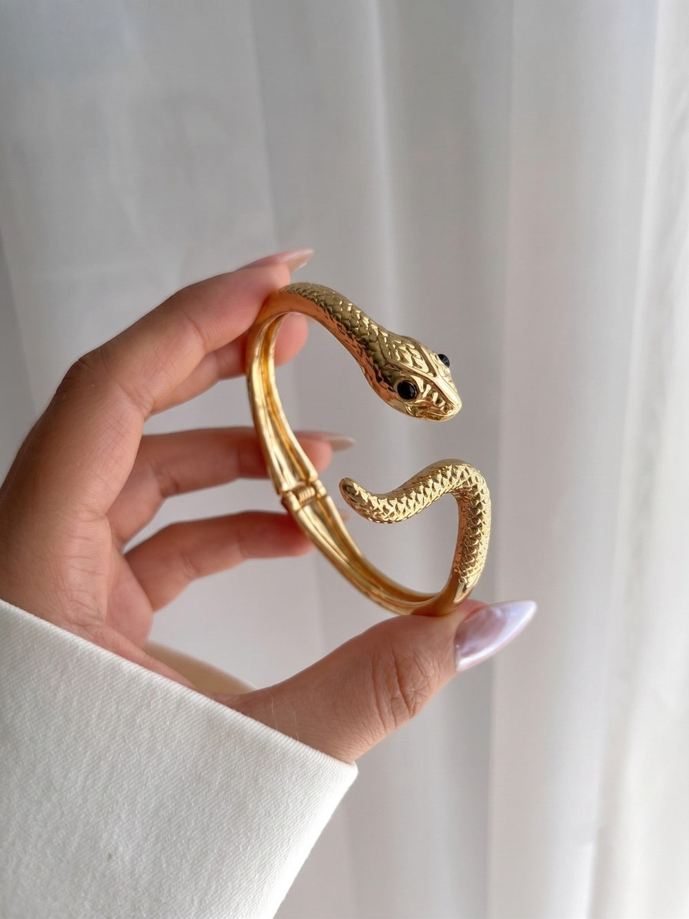The Golden Serpentine Charm Cuff