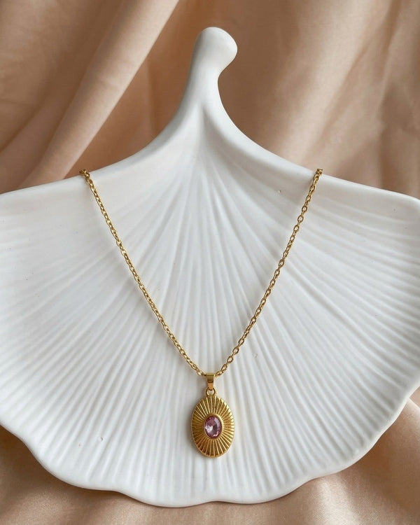 The Celeste Pink Sunburst Medallion