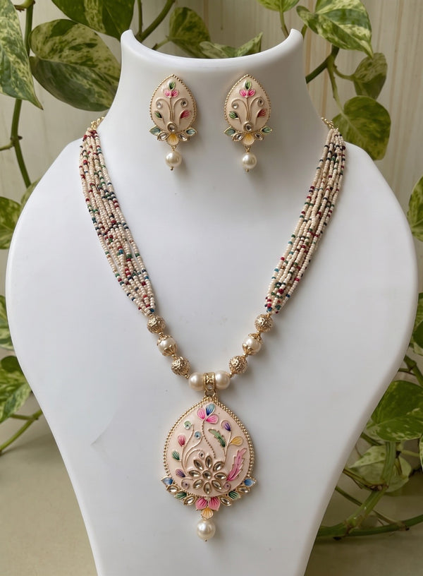 Kavya Pastel Meenakari Drop Set