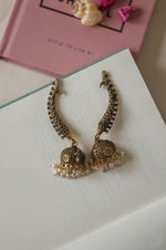 Matsya Maya Oxidized Jhumkas