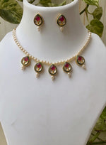 Gulabi Meera Kundan Set