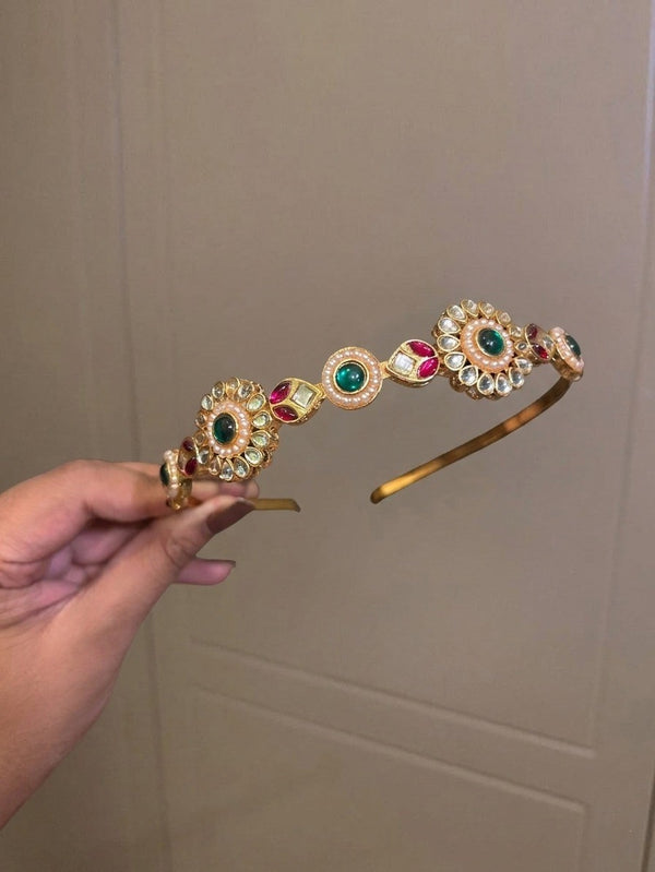 The Shahi Kundan Tiara Band