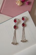 Ruby Cascade Kashmiri Earrings