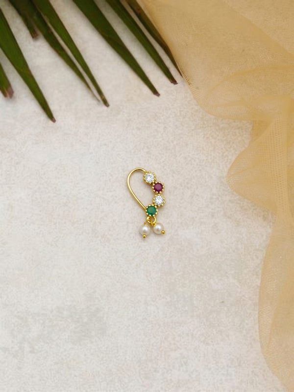 The Floral Navya Anti-Tarnish Nath
