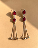 Ruby Cascade Kashmiri Earrings