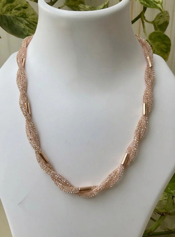 The Rose Gold Shimmer Twist Choker