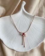 The Crimson Blossom Royal Drop Necklace