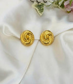 The Golden Cosmic Swirl Studs