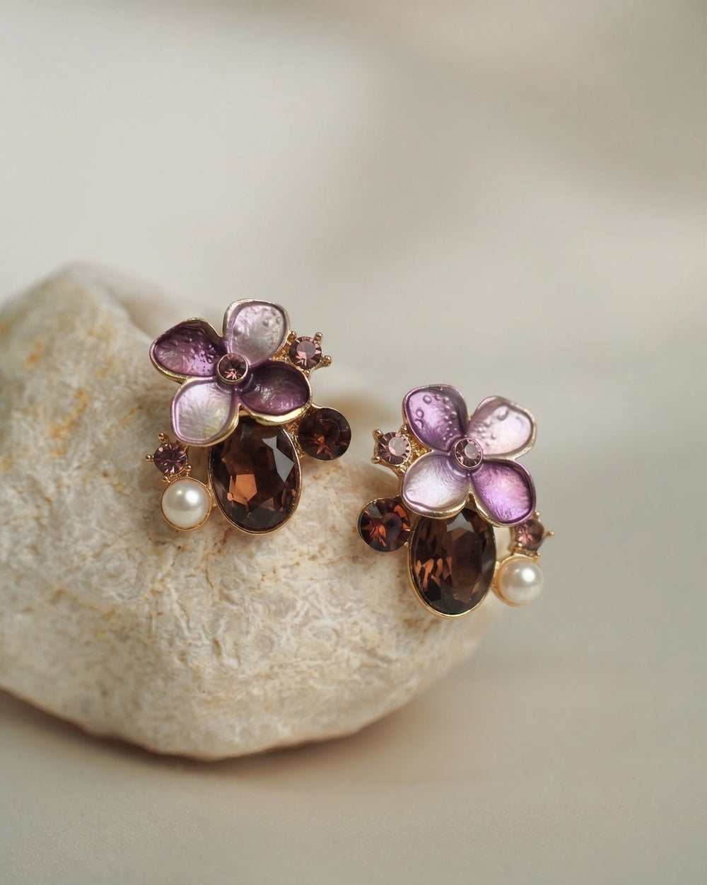 Lavender Lumina Bloom Studs