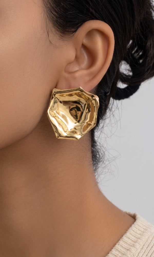 The Golden Origami Prism Studs