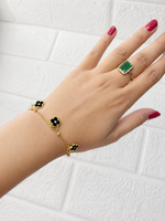 The Midnight Clover Charm Bracelet
