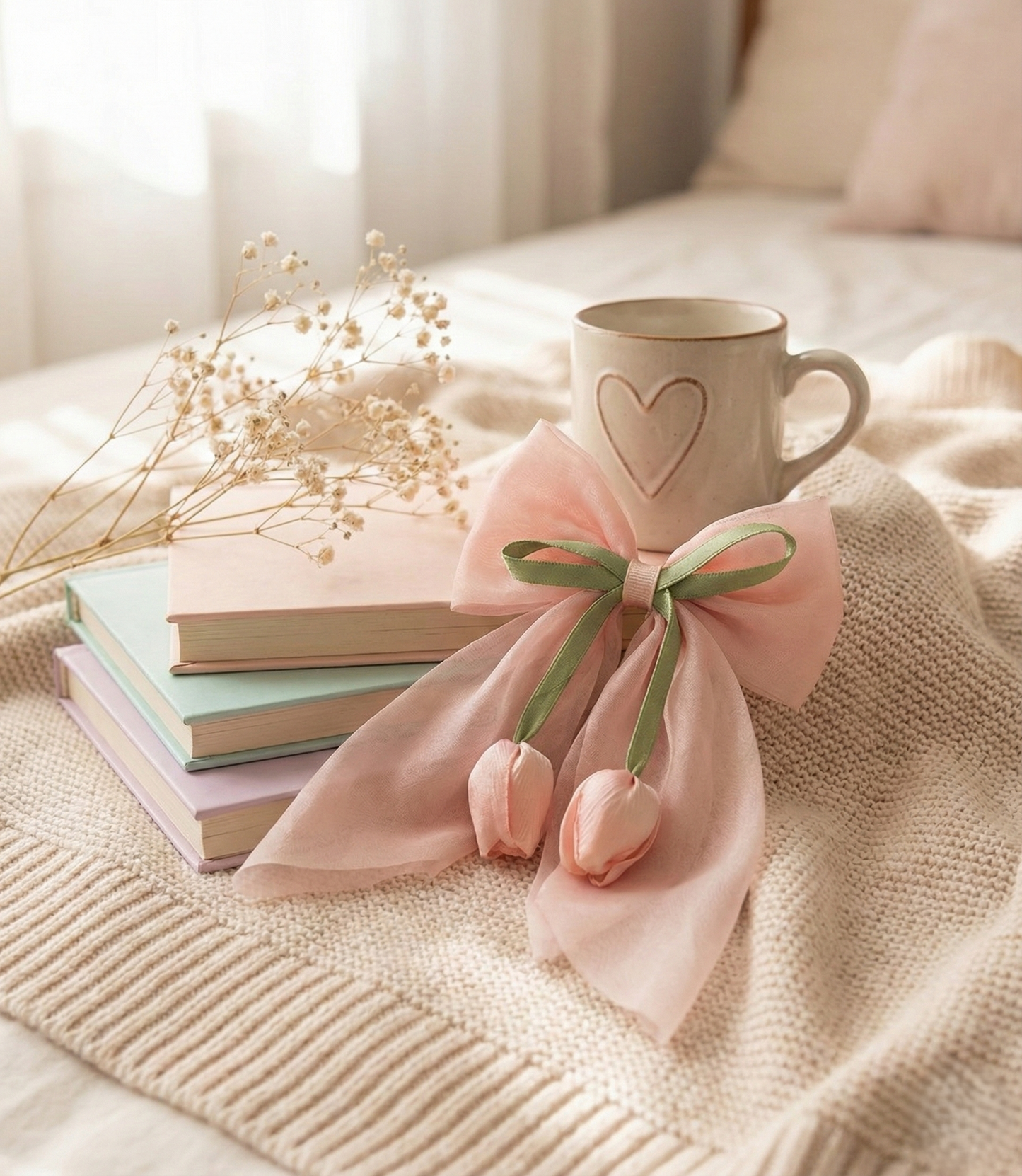 Secret Garden Pink Tulip Bow