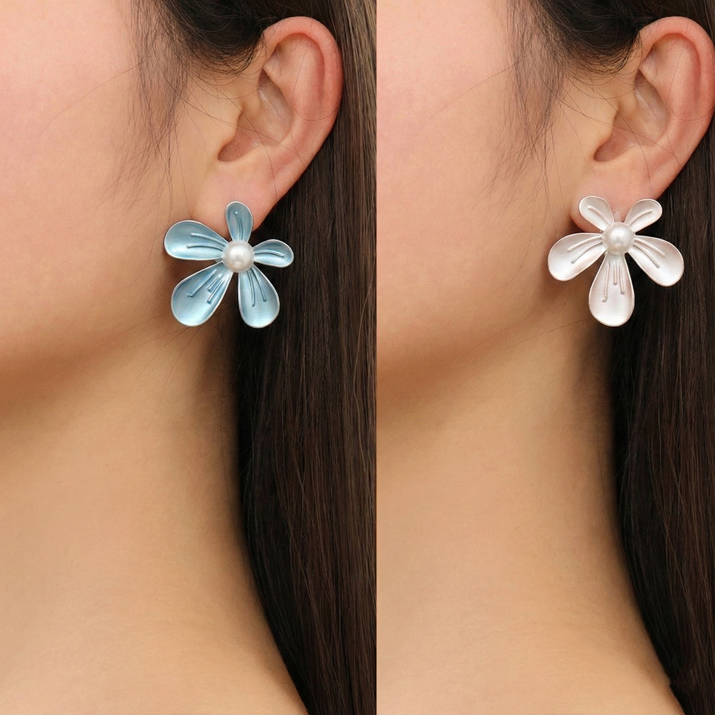 Matte Bloom Pearl Earrings