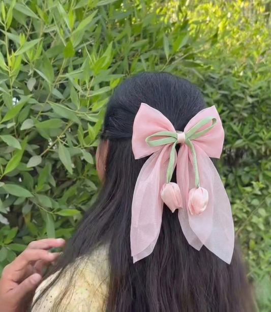 Secret Garden Pink Tulip Bow