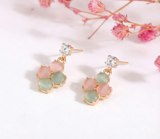 Spring Whisper Gem drop earrings