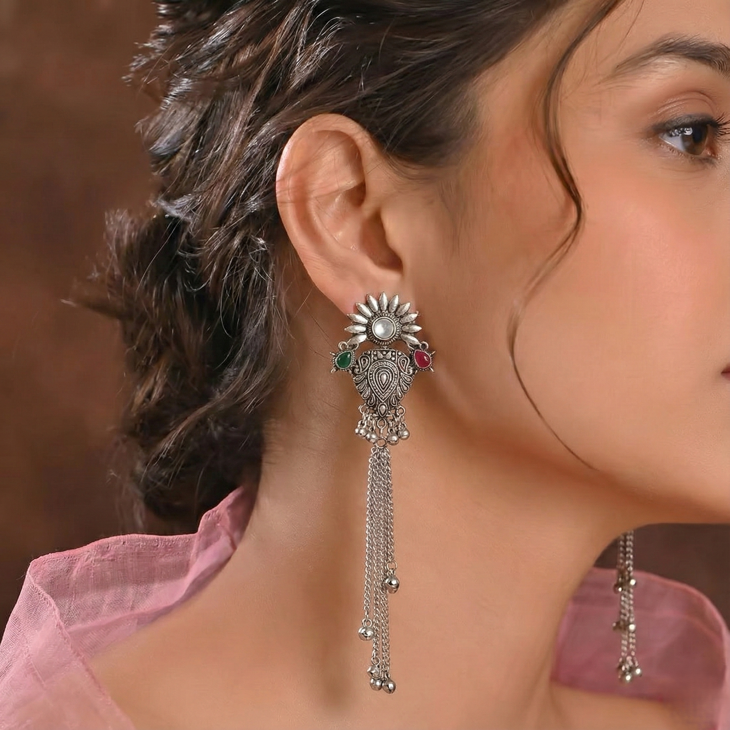 Kashmiri Chandbali Earrings