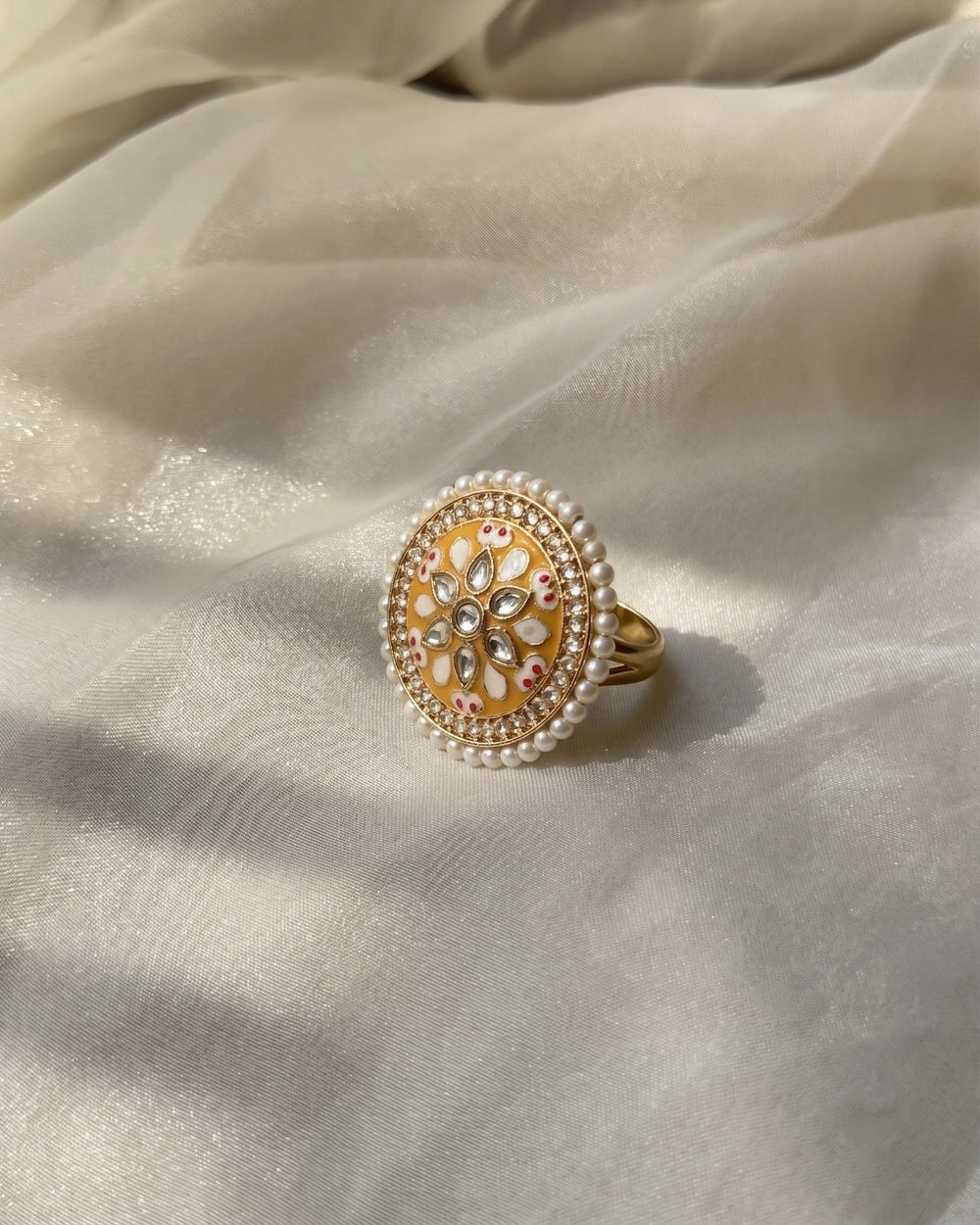 Mayra Meenakari Cocktail Ring