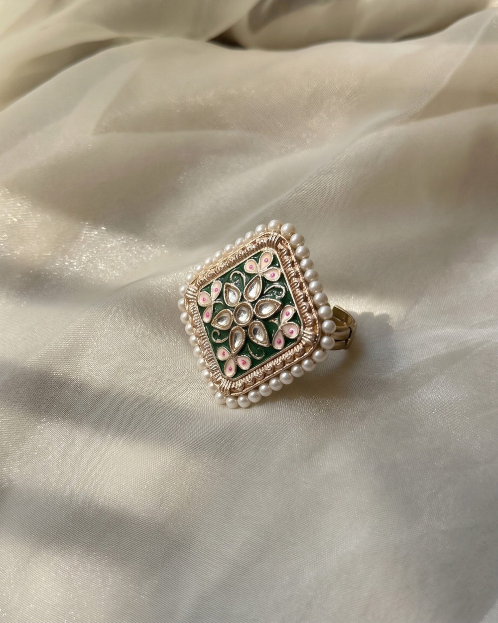 Zoya Meenakari Cocktail Ring