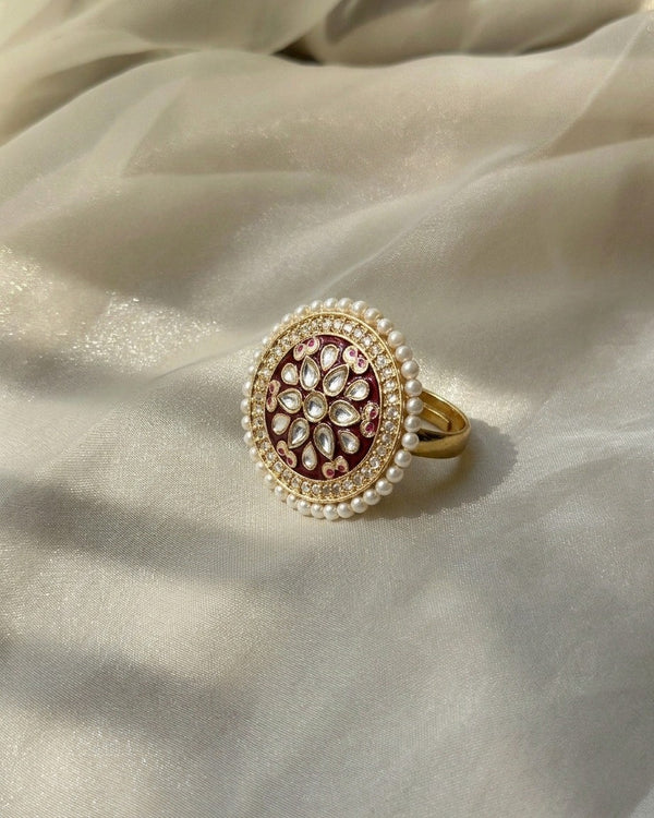 Miraaya Meenakari Cocktail Ring