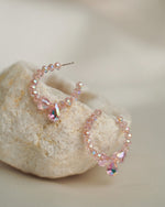 The Aurora Peach Teardrop Hoops