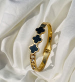 The Royal Onyx Clover Bangle