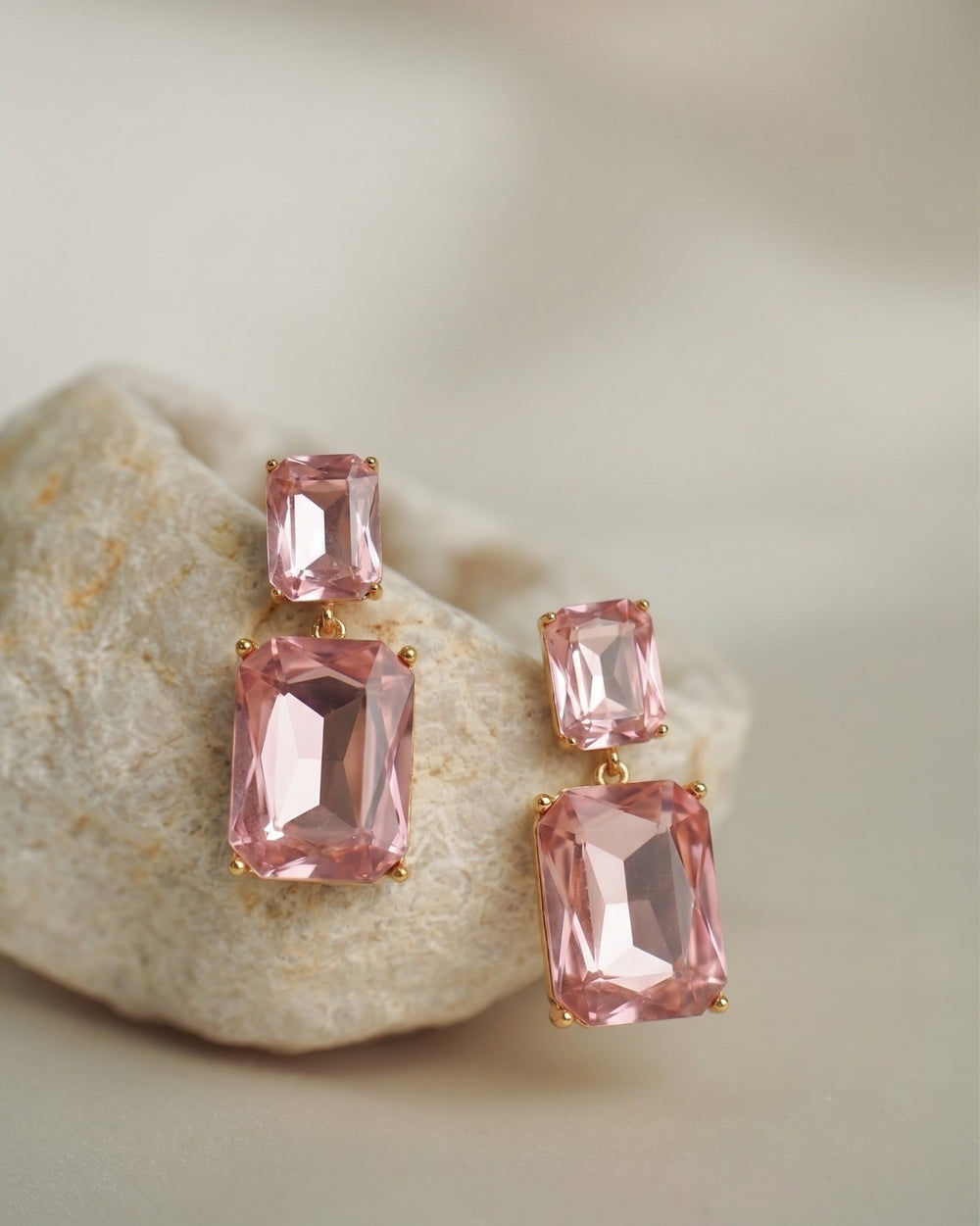 The Blush Princess Emerald-Cut Drops