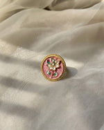 Noor Enamel Lotus Ring