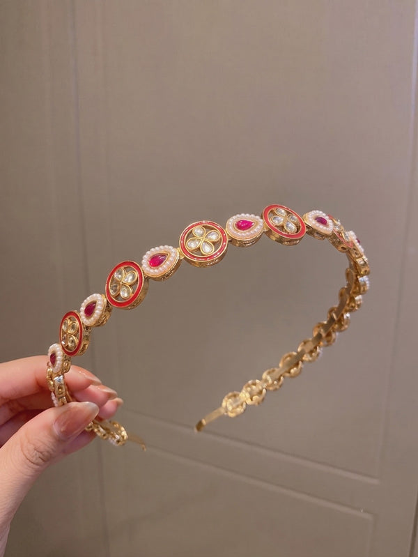 The Gulabi Meena Kundan Tiara