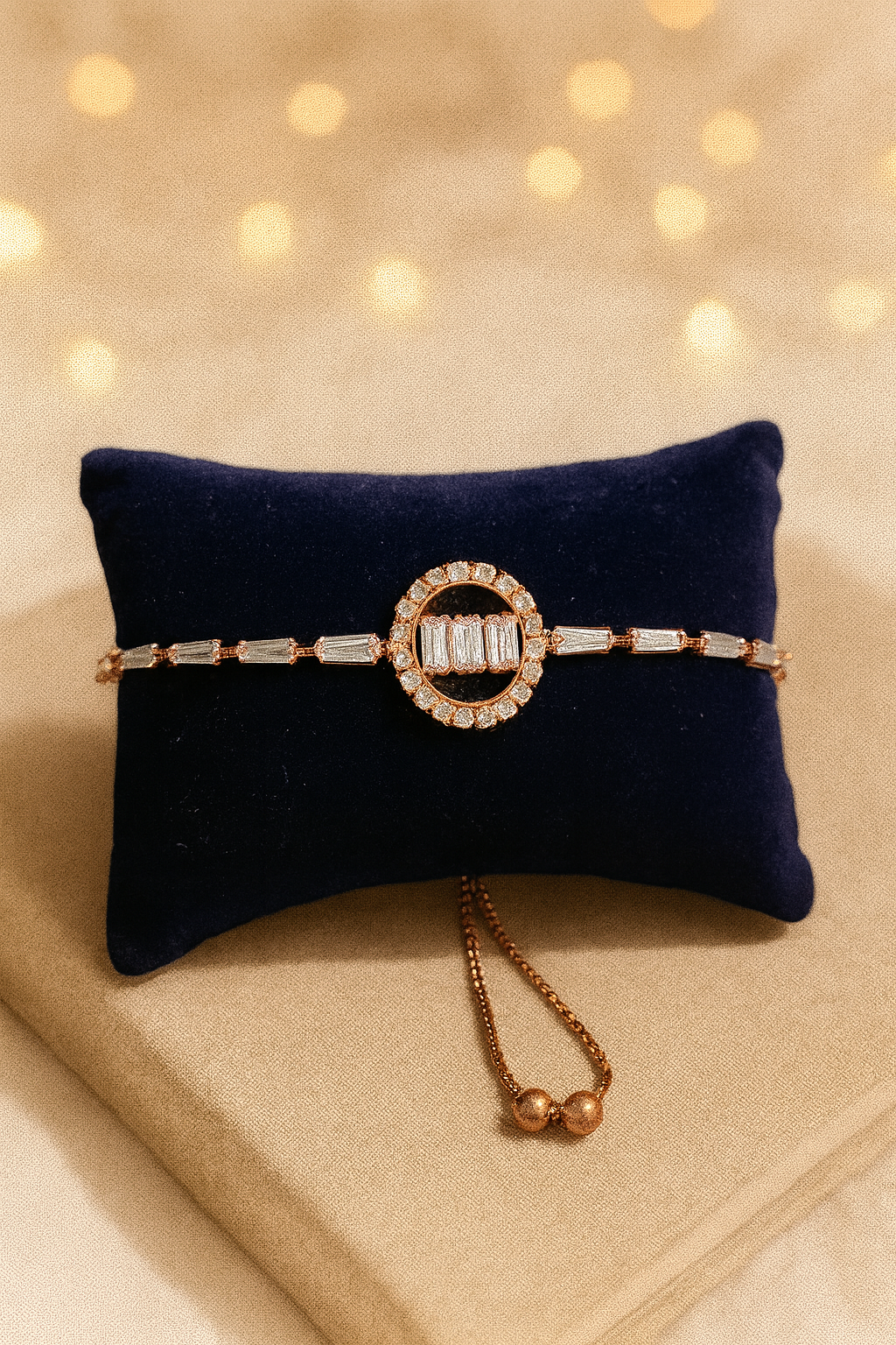 Rose Gold Circle-Bar Bracelet